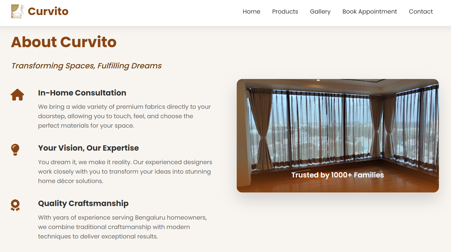 Curvito Home Decor e-commerce website built by ZENSTRO IT Solutions India